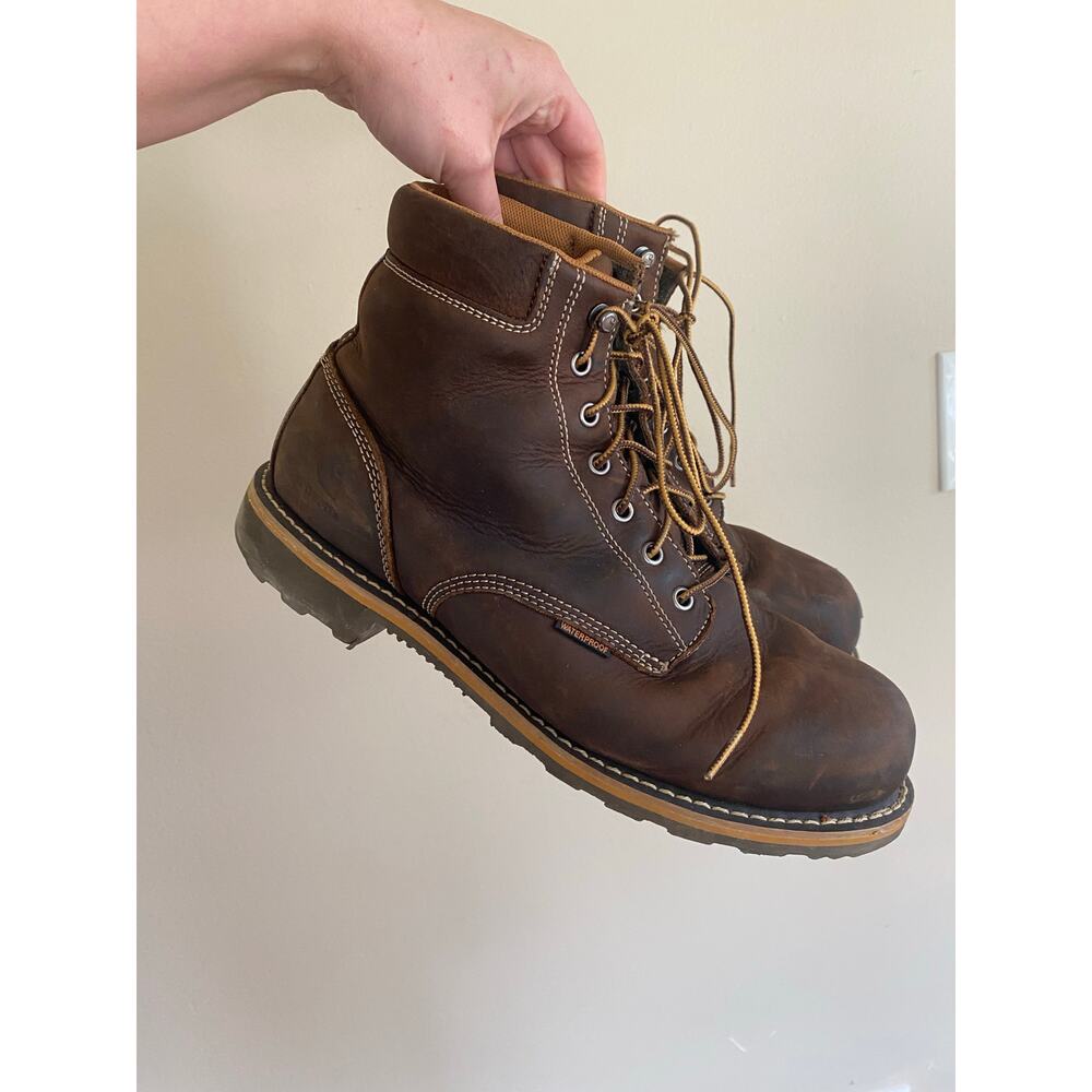 CARHARTT Mens Sz 11 Waterproof 6 Inch Brown Work Boots CMW6190